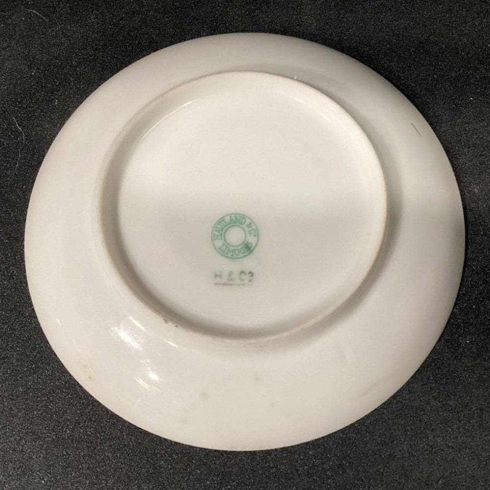 Haviland Limoges Meadow Visitors Teacup & Saucer, Two Piece Set Butterfly Design - Picture 10 of 17